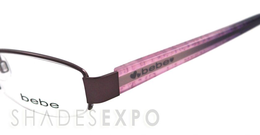 NEW Bebe Eyeglasses BB 5027 PLUM 002/PLUM BASHFUL AUTH  