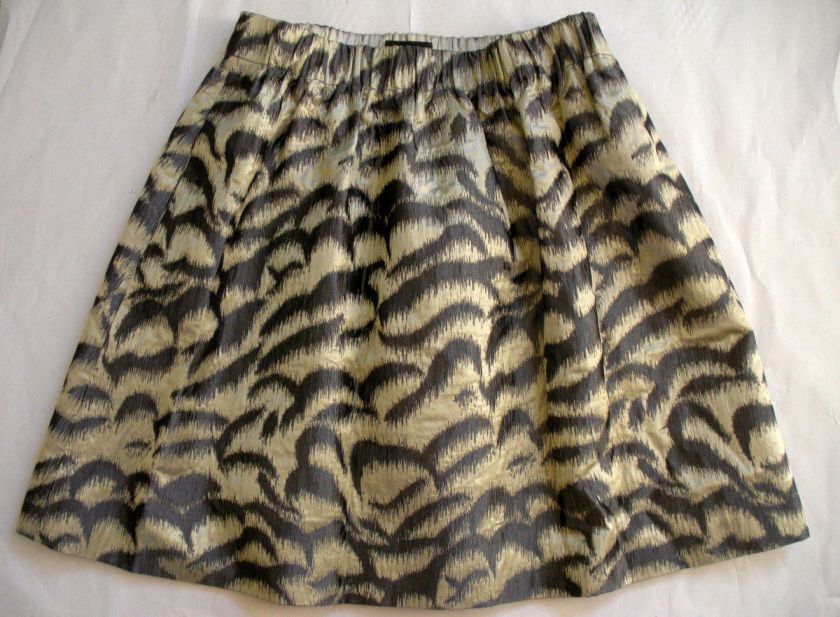 NEW J CREW MADISON AVENUE Metallic Mini Skirt   2, 6 & 8 ~Platinum 