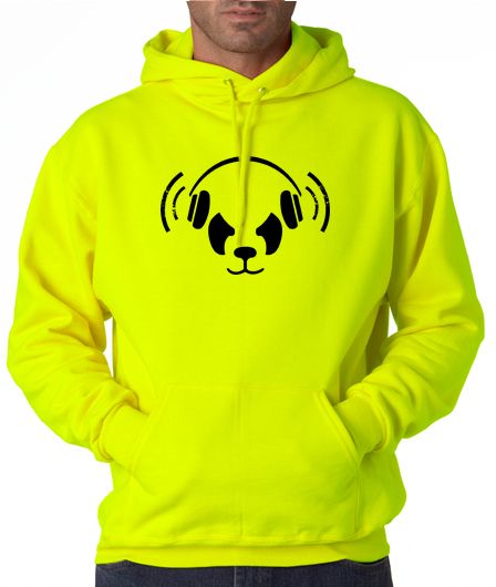 The White Panda DJ Remix Techno 50/50 Pullover Hoodie  