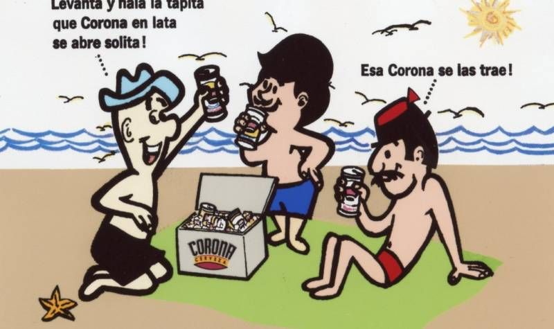 Puerto Rico Cerveza Corona Cantalicio Beach Scene  