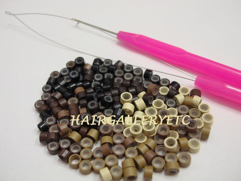   Rings / Feather Hair Extension Beads / Crimp beads LOOP HOOK  