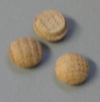 100 OAK 3/8 Wood Mushroom Button screw plugs  