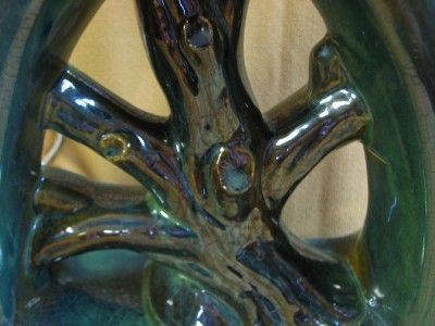 VINTAGE ART GLASS ART DECO TREE LAMP TV TABLETOP 1930s  