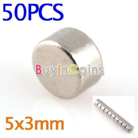 50PCS Super Strong Round Rare Earth Neodymium Magnets Magnet 5mm x 3mm 