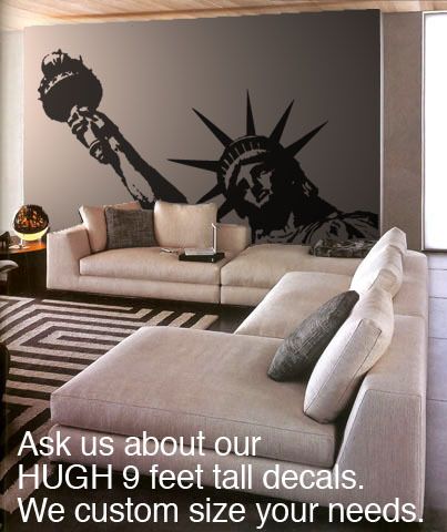 BIG Statue of Liberty Vinyl Wall Decal Sticker 138x84  