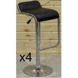 Set of 4 New Black Swivel Pub Bar Stool / Barstool  