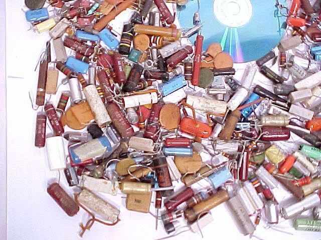 MYLAR BUMBLEBEE ALLEN BRADLEY VITAMIN Q TUBE AMP RESISTORS CAPS LOT 