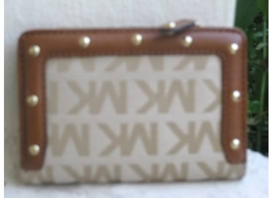 NEW Michael Kors Luggage Big Valley Bifold Wallet NWT  