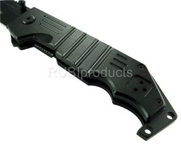 EDGE TEK Spring Assisted Knife Black Tactical Pocket Knives 