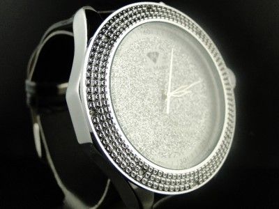   JOE RODEO/ICE MANIA WHITE ON BLACK FULL ICED OUT GENUINE DIAMOND WATCH