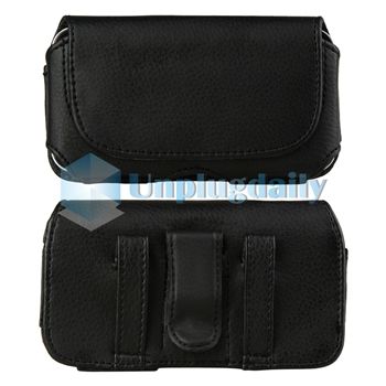 Black Flip Leather Pouch Case for iPhone 16GB 4GB 8GB  