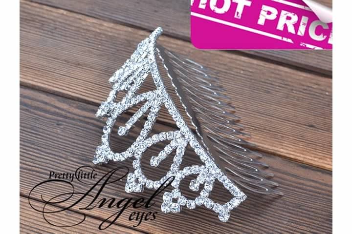 Shiny Bridal New Tiara Wedding Rhinestone Crown Comb Hair Clip Girl 