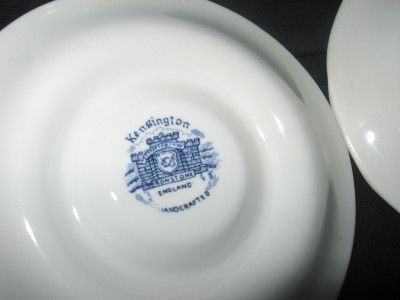 VTG 4 Kensington Coventry Blue Onion Ironstone Saucers  