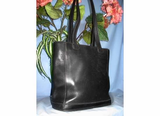 VTG COACH BLEECKER BLACK LEATHER TOTE BAG/PURSE 9305  