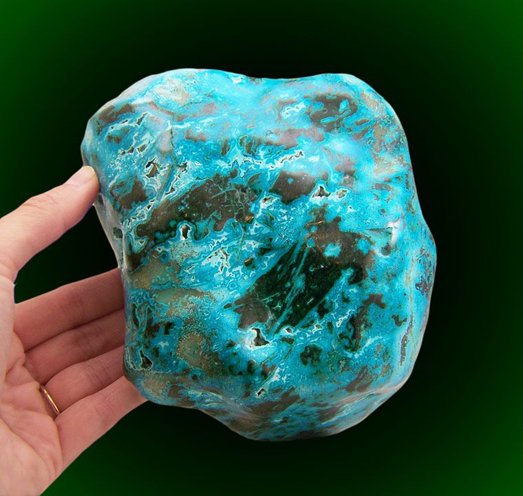 3LB BlueGreen Polished CHRYSOCOLLA+MALACHITE Congo  