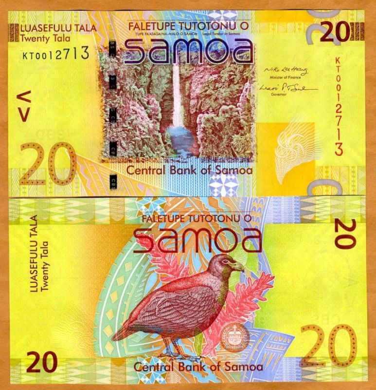 Western Samoa, 20 Tala, 1 8. 2008, Low S/N, P NEW, UNC  