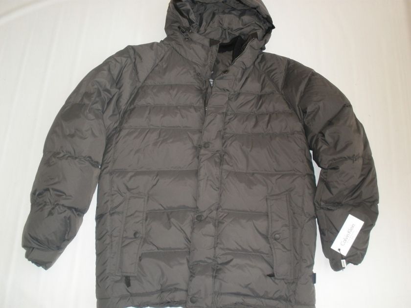 CALVIN KLEIN DOWN JACKET HOOD L $199 NEW SALE  