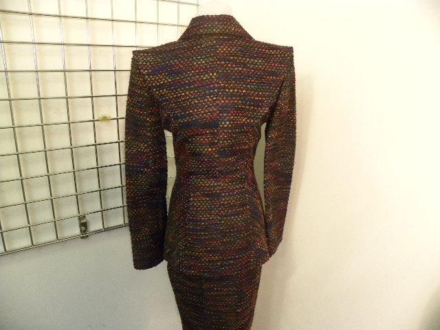 TERRY Multicolored Confetti Boucle 2 Pc Skirt Suit 34/2  