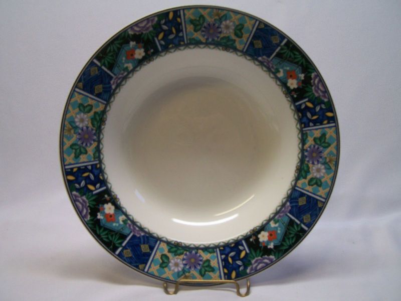 mikasa imperial garden large rimmed soup salad bowl  