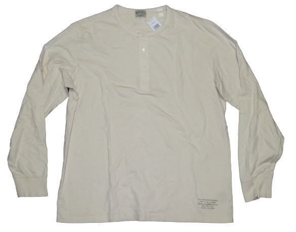 NWT DOUBLE RALPH LAUREN RRL SUPPLY COMPANY MENS CREAM LOGO SHIRT 