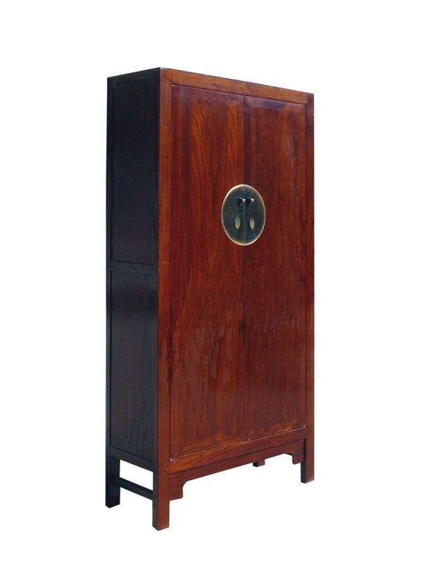 Nice Tall Natural Solid Wood Simple Line Cabinet w460  