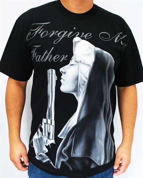 Club Urban Forgiveme T Shirt   Black Hip Hop Gangster Big and Tall 