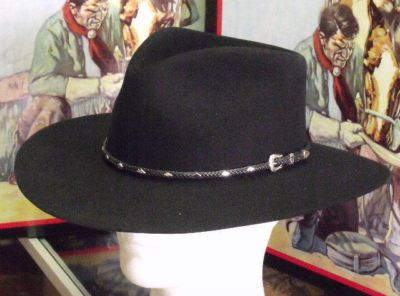 STETSON 4X RABBIT FELT DIAMOND JIM FEDORA WESTERN HAT  