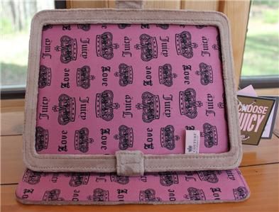 NWT Juicy Couture VELOUR IPAD COVER Stand SCOTTIE DOG Crown LOGO Case 