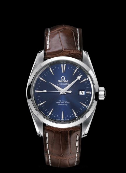 Omega Seamaster Aqua Terra Co Axial Automatic Sunburst Blue Dial 39 