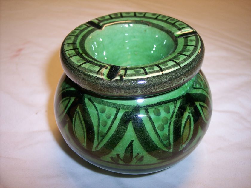 MOROCCAN ceramic ASHTRAY outdoor smokeless cigar patio  