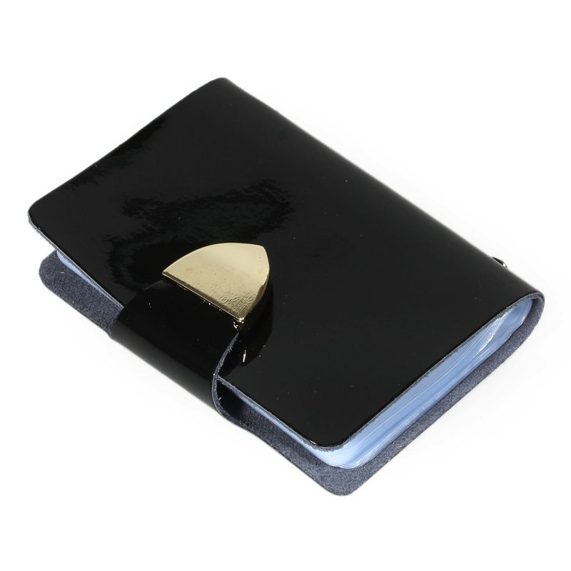   26 Slots Glossy Real Genuine Leather ID Credit Card Case Holder CH03