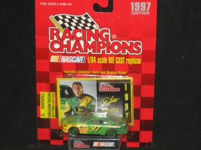 1997 CHAD LITTLE #97 JOHN DEERE 164 CAR + STAND/CARD  