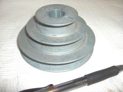 100s V Belt Pulleys Chicago # 146 3 Step Pulley 2 3 4 od 1/2, 5/8 