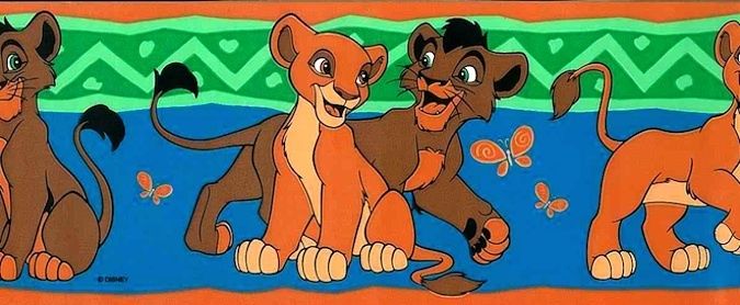 WALLPAPER BORDER DISNEY LION KING SIMBAS PRIDE KIDS SELF STICK 