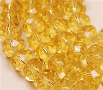 6X8mm Yellow Swarovski clear Crystal Loose Bead 72pcs  