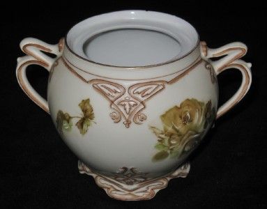 Hermann Ohme Old Ivory Silesia XVI Covered Sugar Bowl  