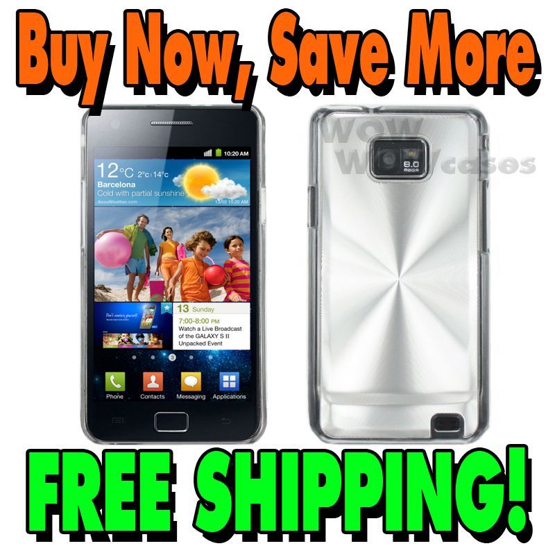   Aluminum Case Cover Hard Skin Clear Bumper For Samsung Galaxy S2 i9100