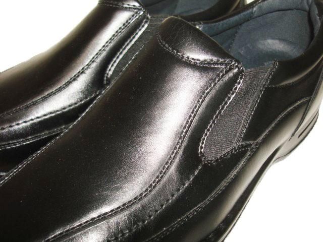 MEN BLACK SLIPON LOAFER OIL SLIP RESISTANT WALK SHOE TK  