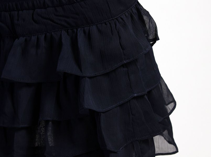   Ruffle Chiffon Flirty MINI SKIRT Romantic Compy Stylish NEW  