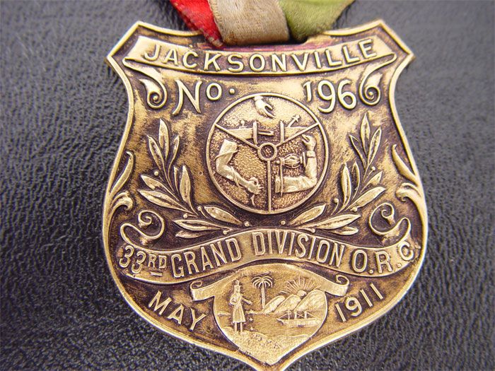 1911 Order of Railroad Conductors  Convention Pin  