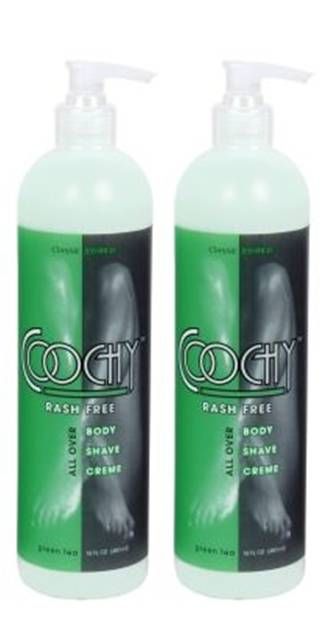 Coochy Coochie Shave Shaving Cream Green Tea 16 oz 2 Pk  