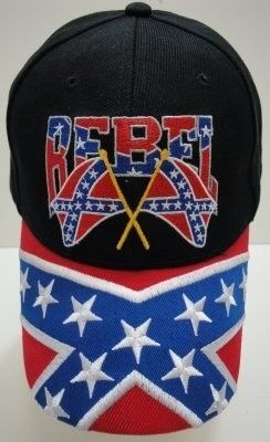 CONFEDERATE REBEL CSA CROSSED BATTLE FLAG BILL HAT CAP  