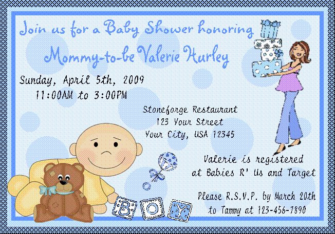 Personalized BABY SHOWER invitations girl or boy  