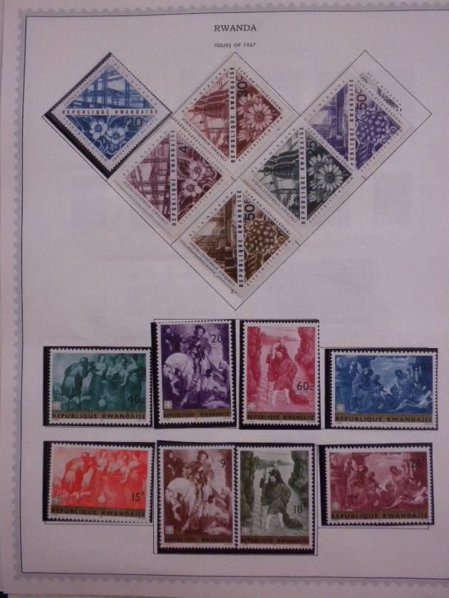 RWANDA  Nice, almost all Mint collection on pages. Many Topicals 