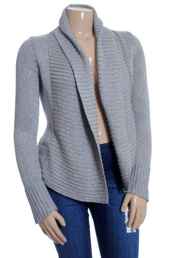 INC Rib Trim Open Cardigan Sweater Sz L $79  