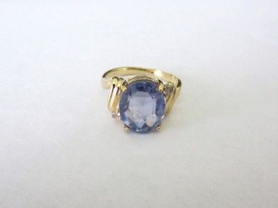 NEW NO SCRAP 14K GOLD 5.55 ct. SAPPHIRE & DIAMOND LADIES RING  