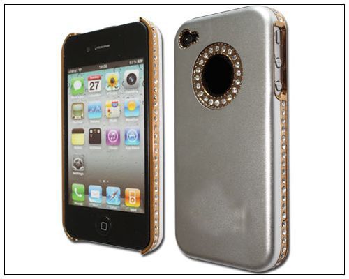   Bling Diamond Case Cover iPhone 4 4S front&back protector film  