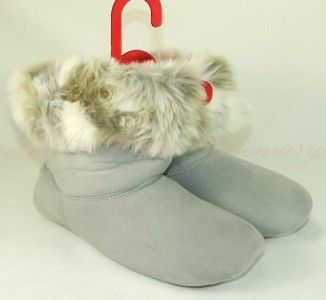 Style & Co. Womens Faux Fur Soft Warm Bootie Slippers  