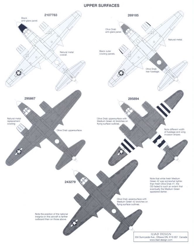 Iliad Decals 1/72 MARTIN B 26 MARUADER American Medium Bomber  