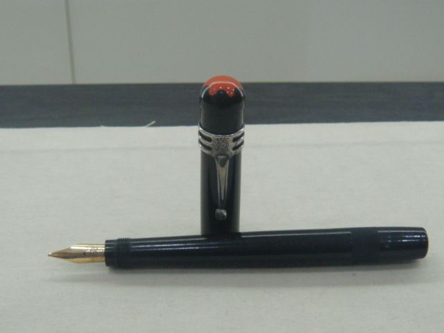 Montblanc Simplo Vintage 1908 Rare Rouge et Noir No.4  